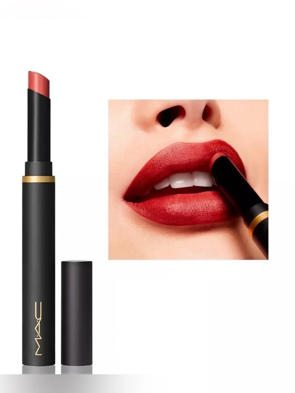 MAC • Powder Kiss Velvet Blur Slim Matte Lipstick • 876 Nice Spice • New in Box
